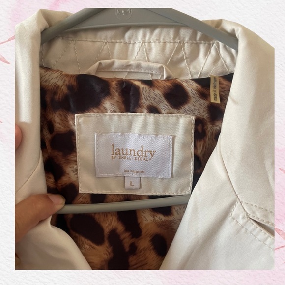 Laundry By Shelli Segal Cream Trench Coat - Picture 3 of 4